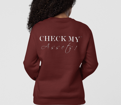 I Look Pretty On Paper Signature Sweatshirt (Cranberry/White)