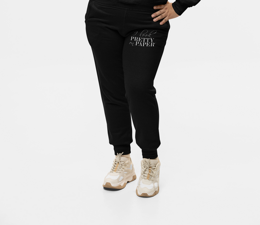 I Look Pretty On Paper Signature Jogger (Black/White)